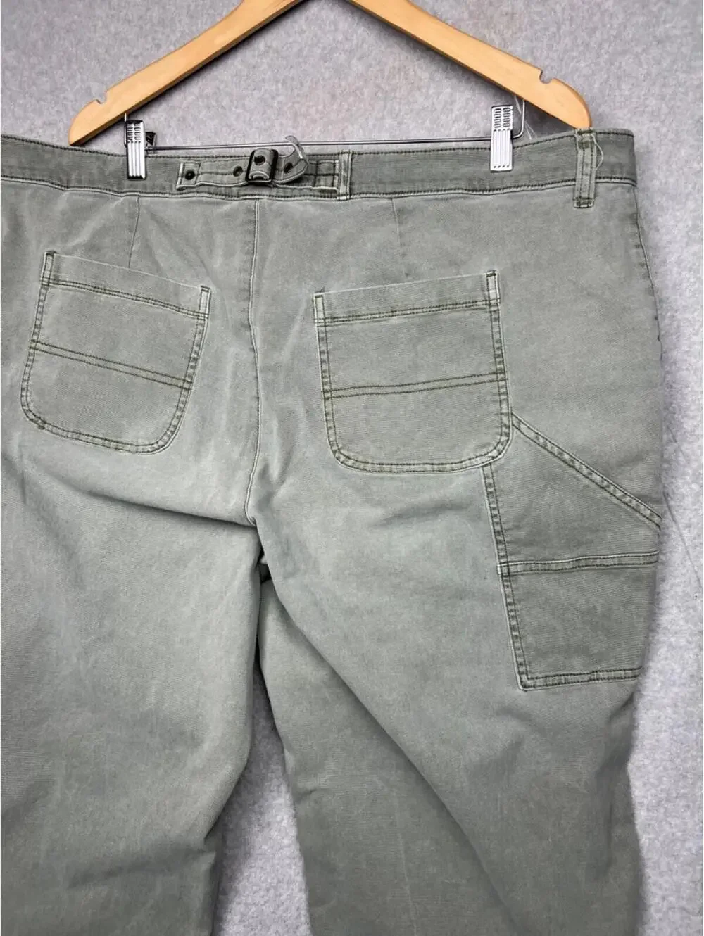 Old Navy Utility Cargo Cropped Canvas Pants Womens Plus Size 22 Simple Casual
